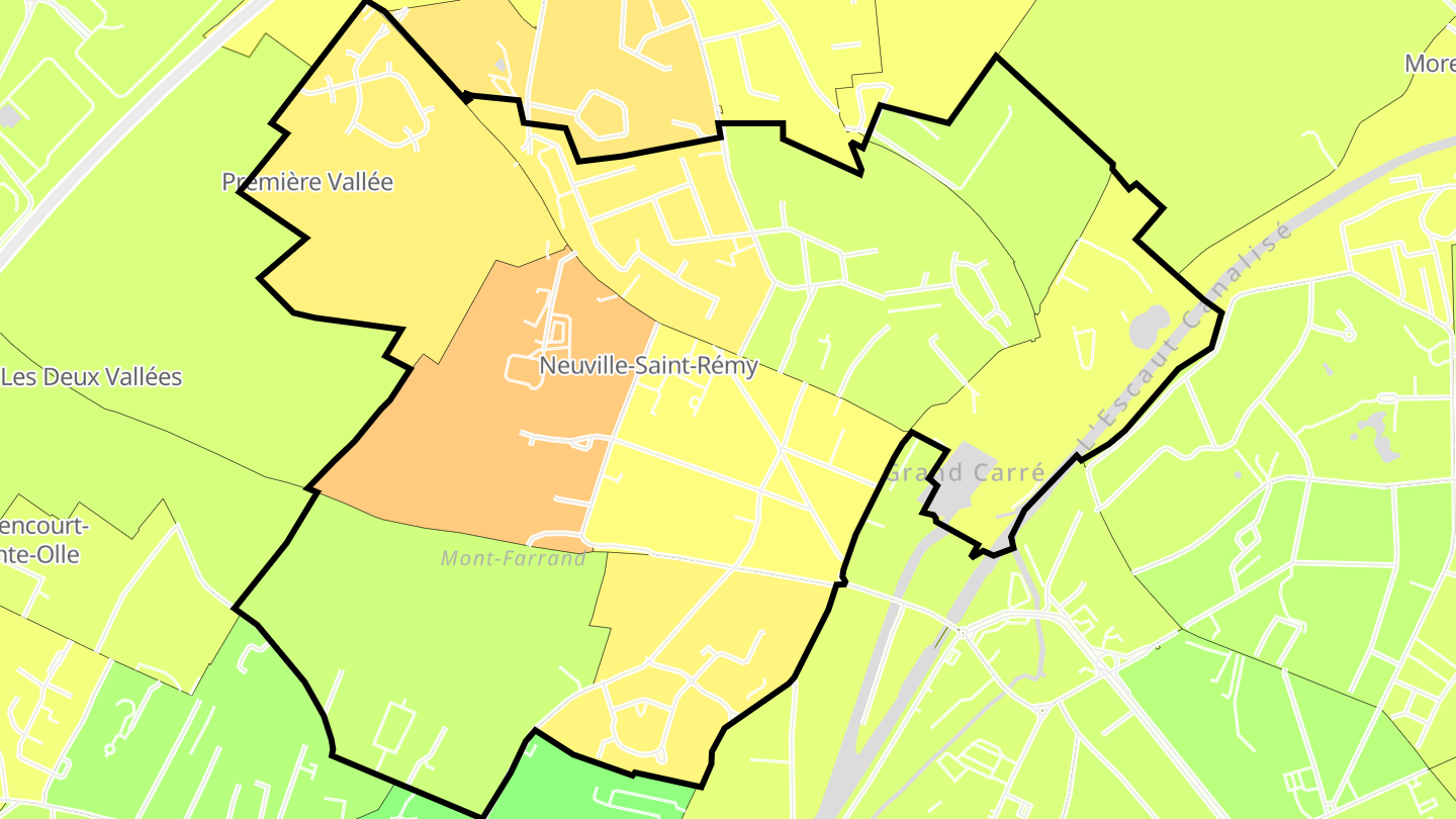 Carte des prix de l'immobilier Neuville-Saint-Rémy