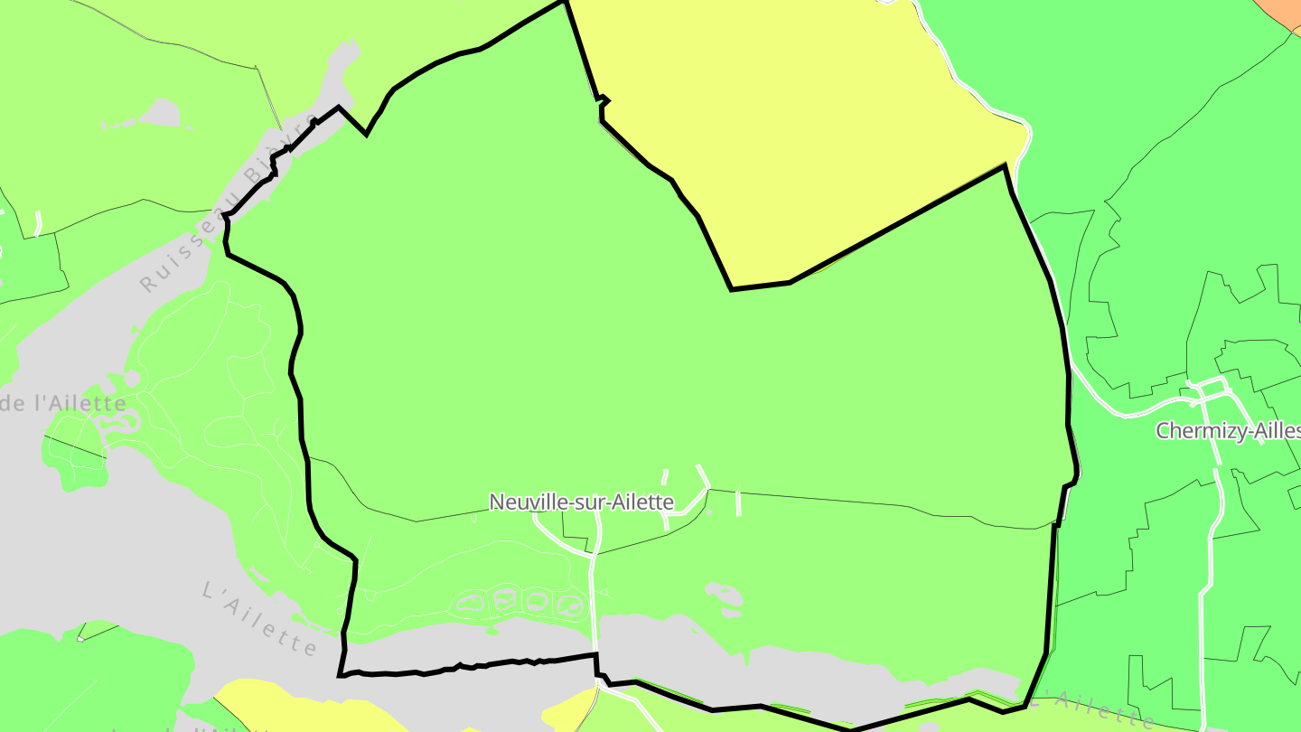 Carte des prix de l'immobilier Neuville-sur-Ailette