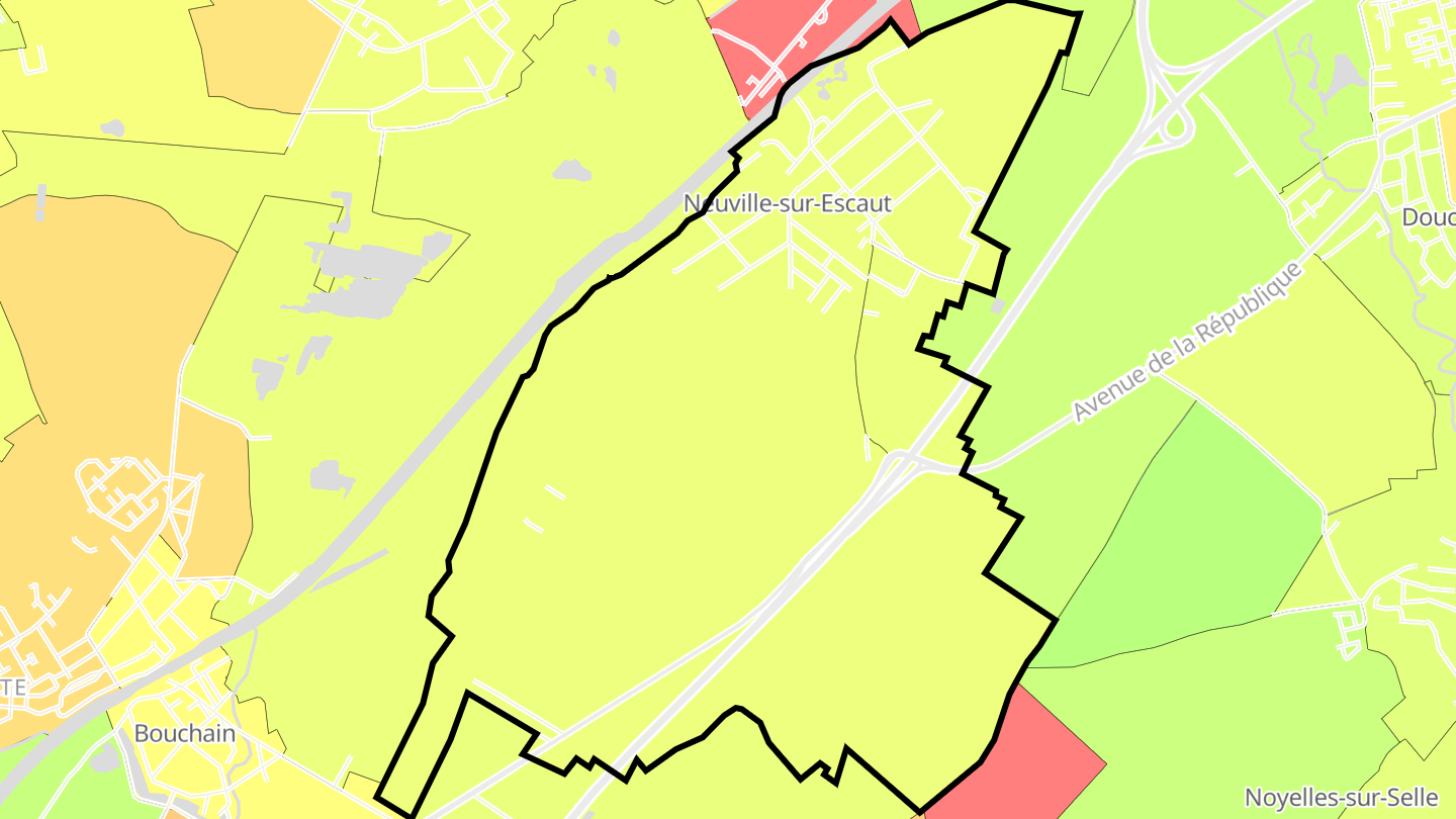 Carte des prix de l'immobilier Neuville-sur-Escaut