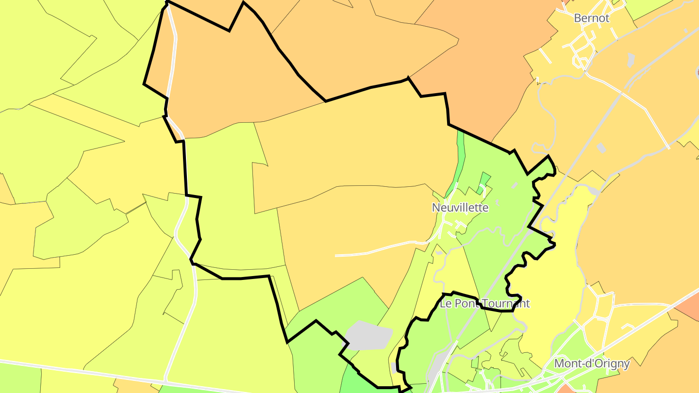 Carte des prix de l'immobilier Neuvillette