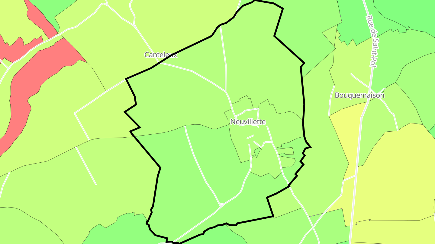 Carte des prix de l'immobilier Neuvillette