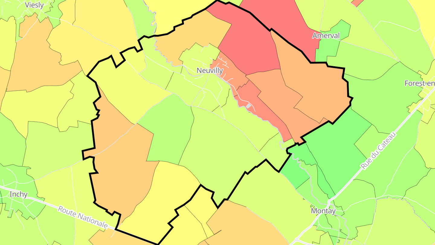 Carte des prix de l'immobilier Neuvilly