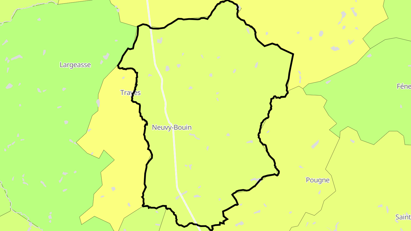Carte des prix de l'immobilier Neuvy-Bouin