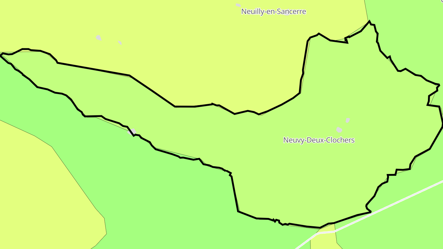 Carte des prix de l'immobilier Neuvy-Deux-Clochers