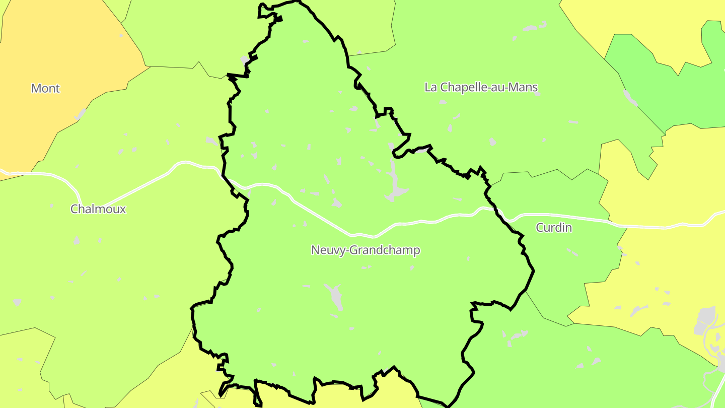 Carte des prix de l'immobilier Neuvy-Grandchamp