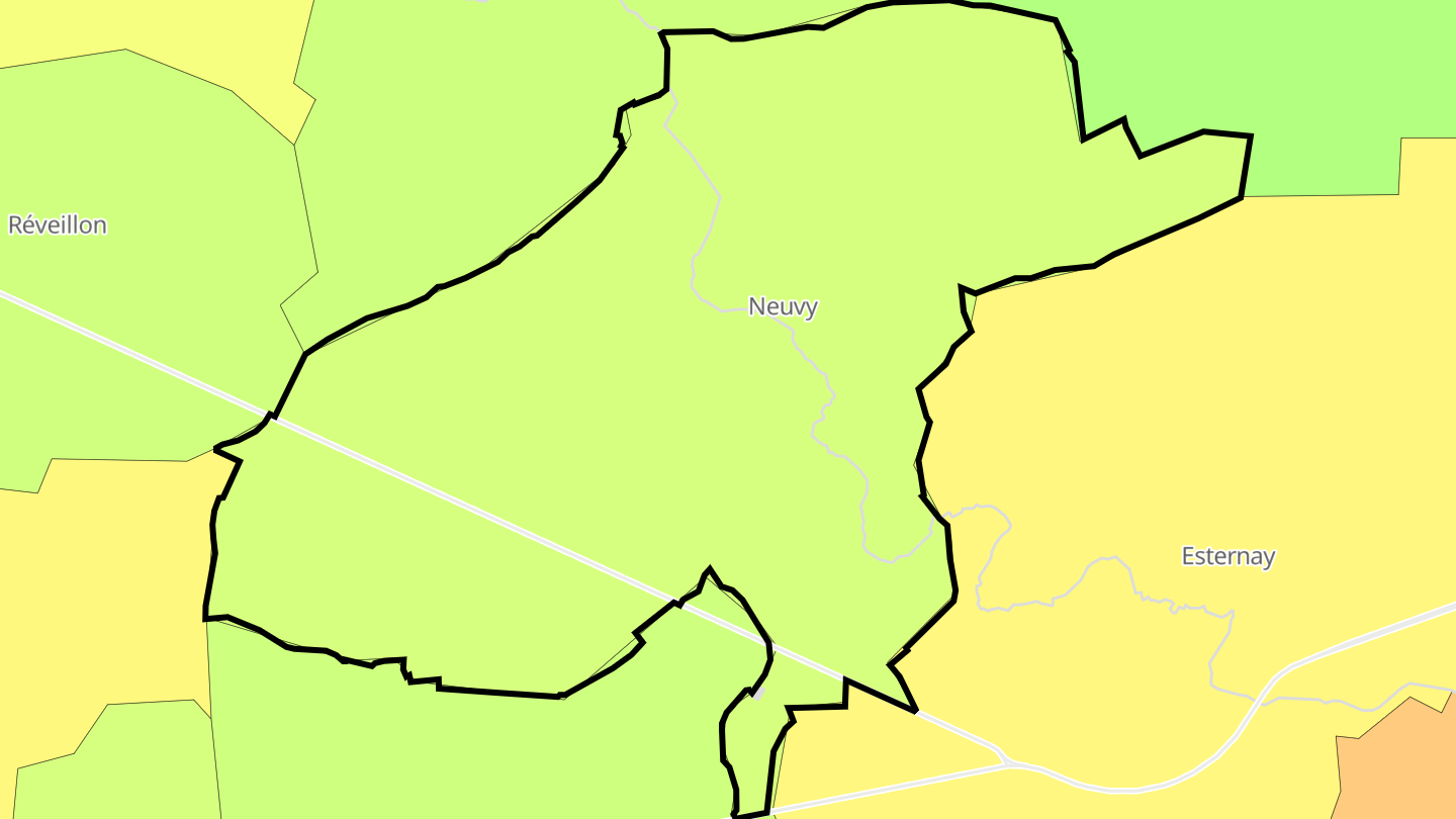 Carte des prix de l'immobilier Neuvy