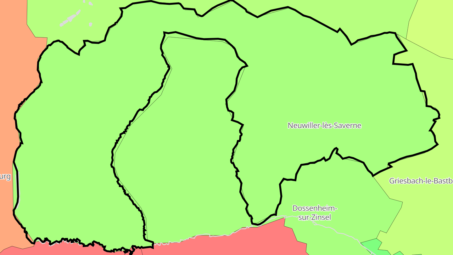 Carte des prix de l'immobilier Neuwiller-lès-Saverne