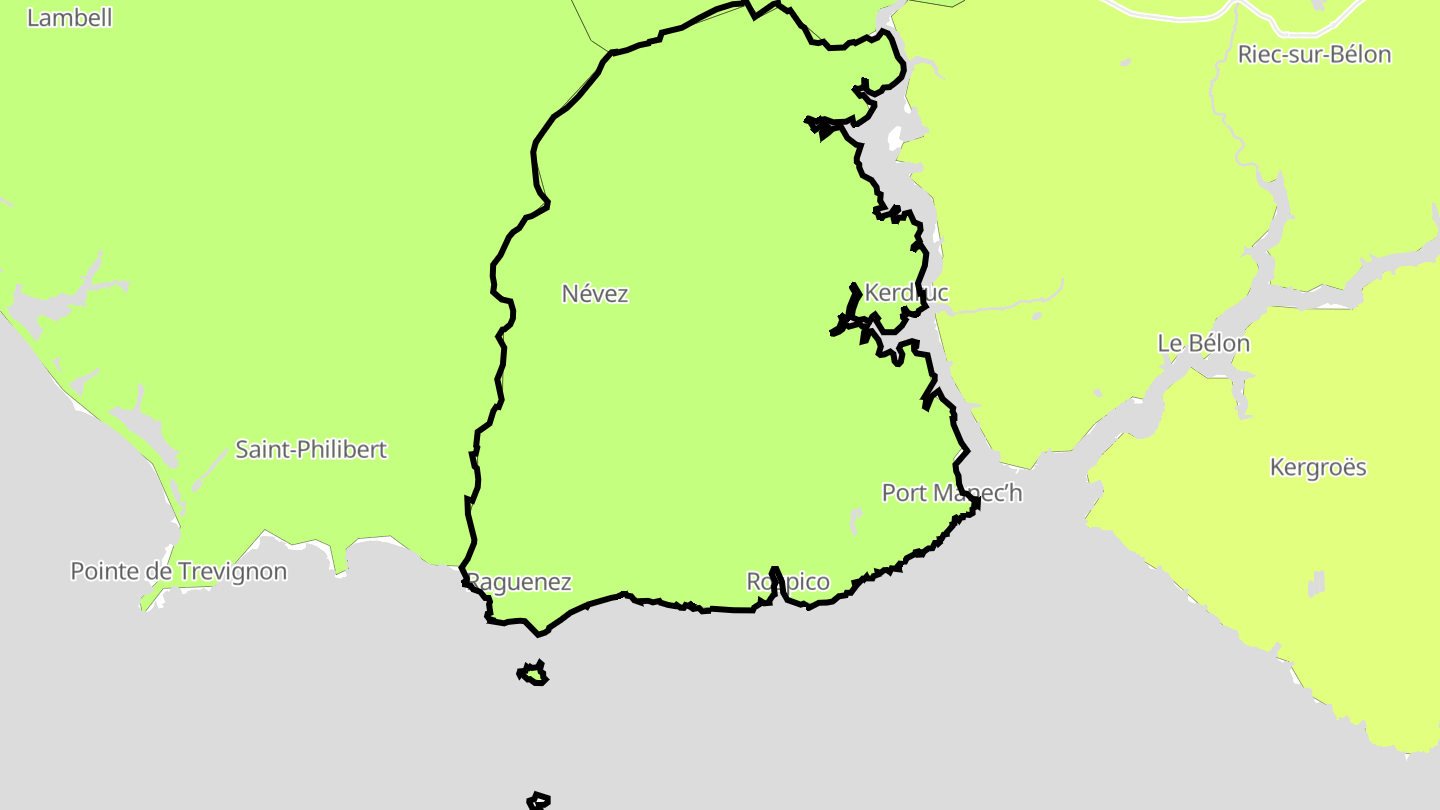 Carte des prix de l'immobilier Névez