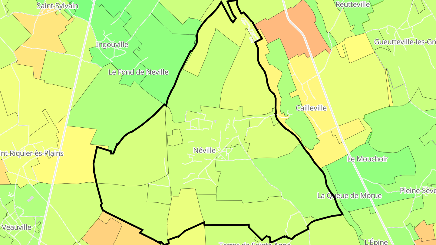 Carte des prix de l'immobilier Néville