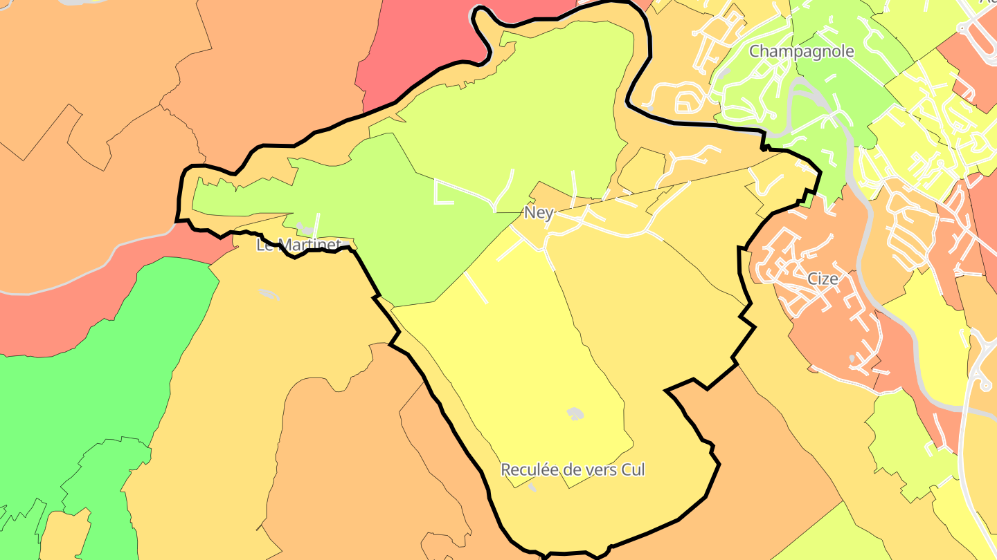 Carte des prix de l'immobilier Ney