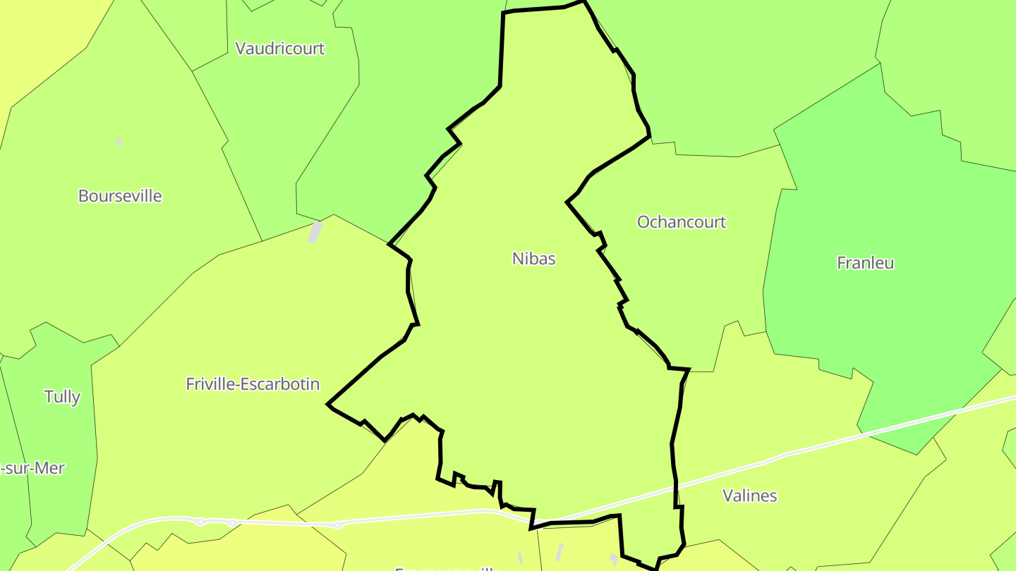 Carte des prix de l'immobilier Nibas
