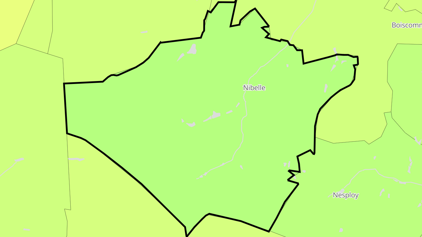 Carte des prix de l'immobilier Nibelle