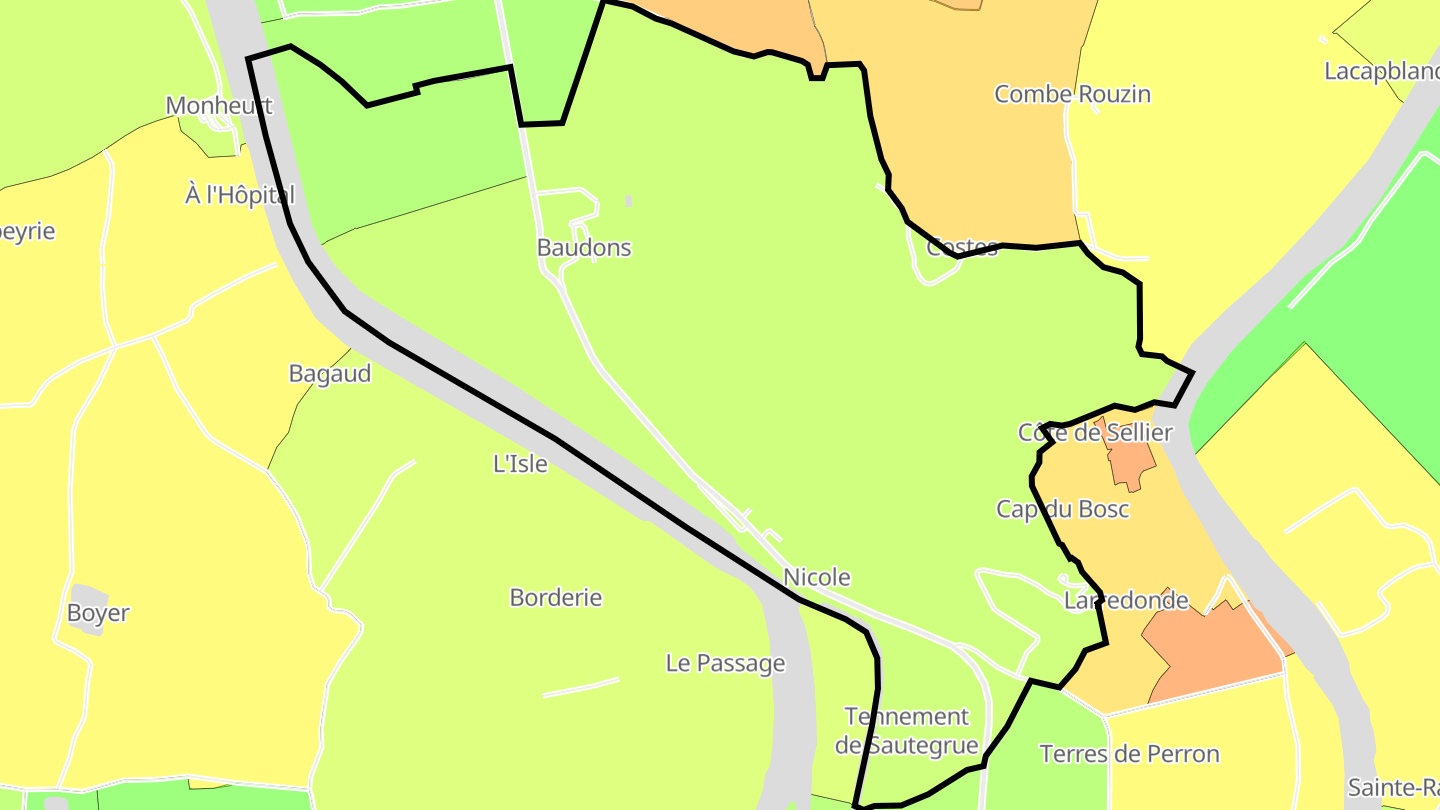 Carte des prix de l'immobilier Nicole