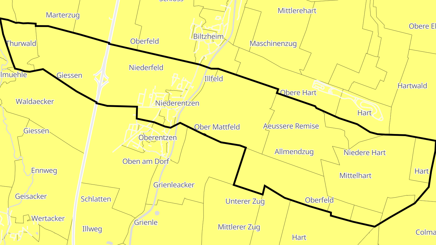 Carte des prix de l'immobilier Niederentzen