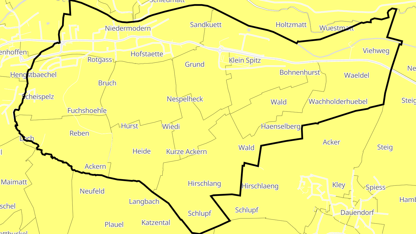 Carte des prix de l'immobilier Niedermodern
