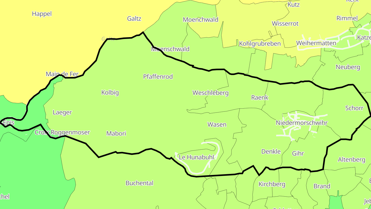 Carte des prix de l'immobilier Niedermorschwihr