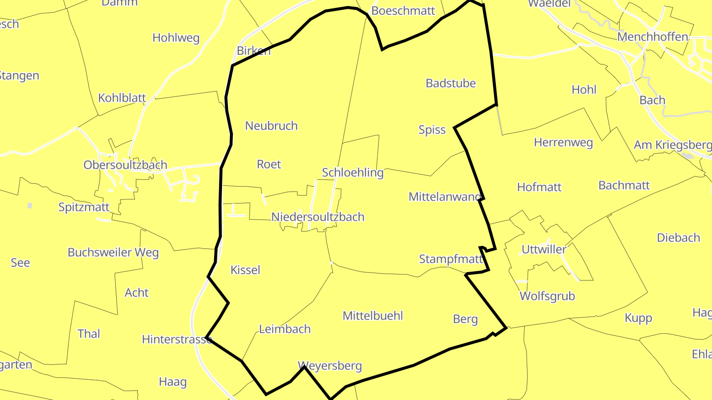 Carte des prix de l'immobilier Niedersoultzbach