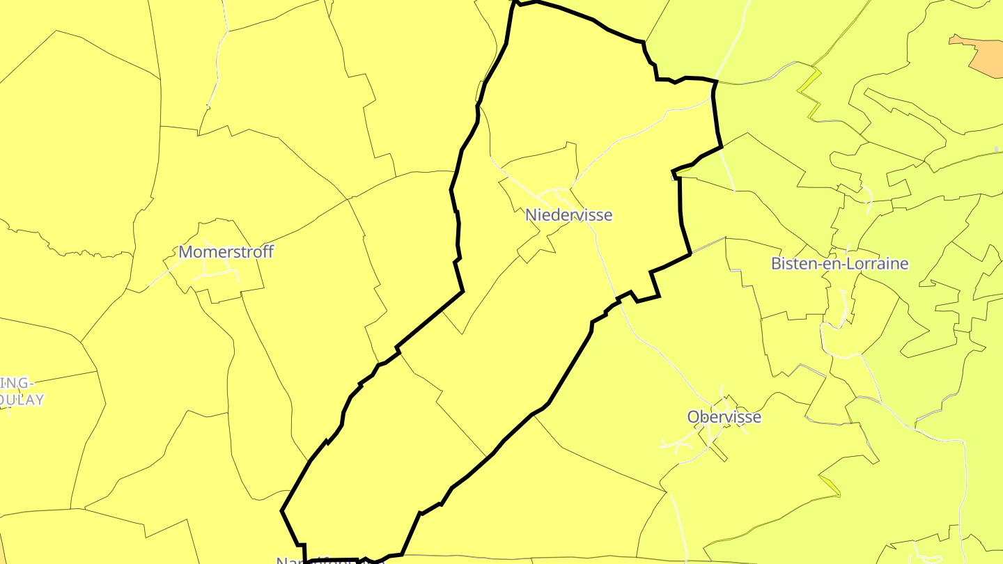 Carte des prix de l'immobilier Niedervisse
