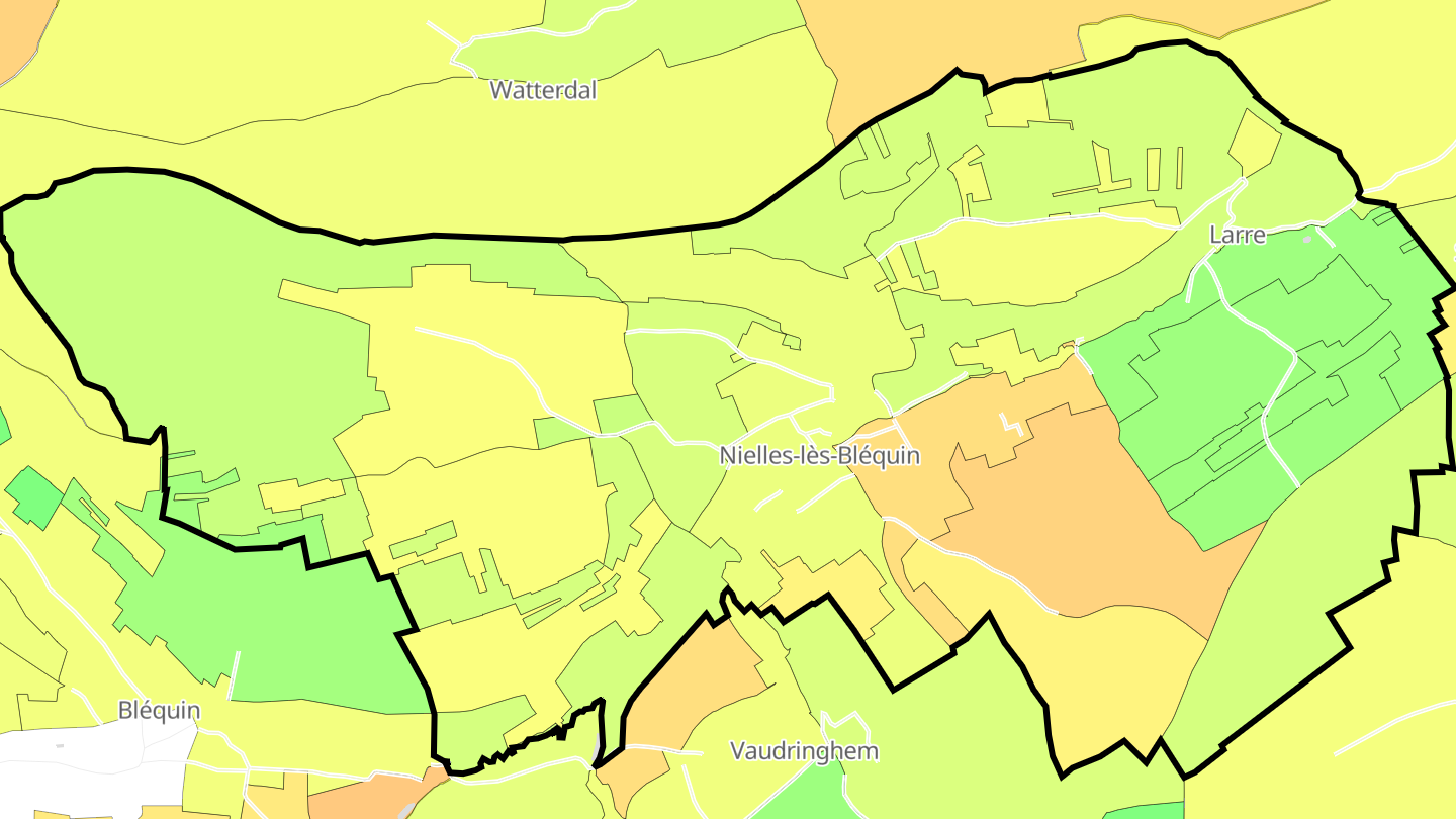 Carte des prix de l'immobilier Nielles-lès-Bléquin