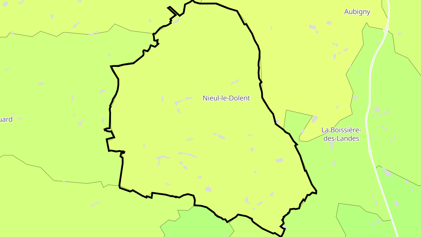 Carte des prix de l'immobilier Nieul-le-Dolent