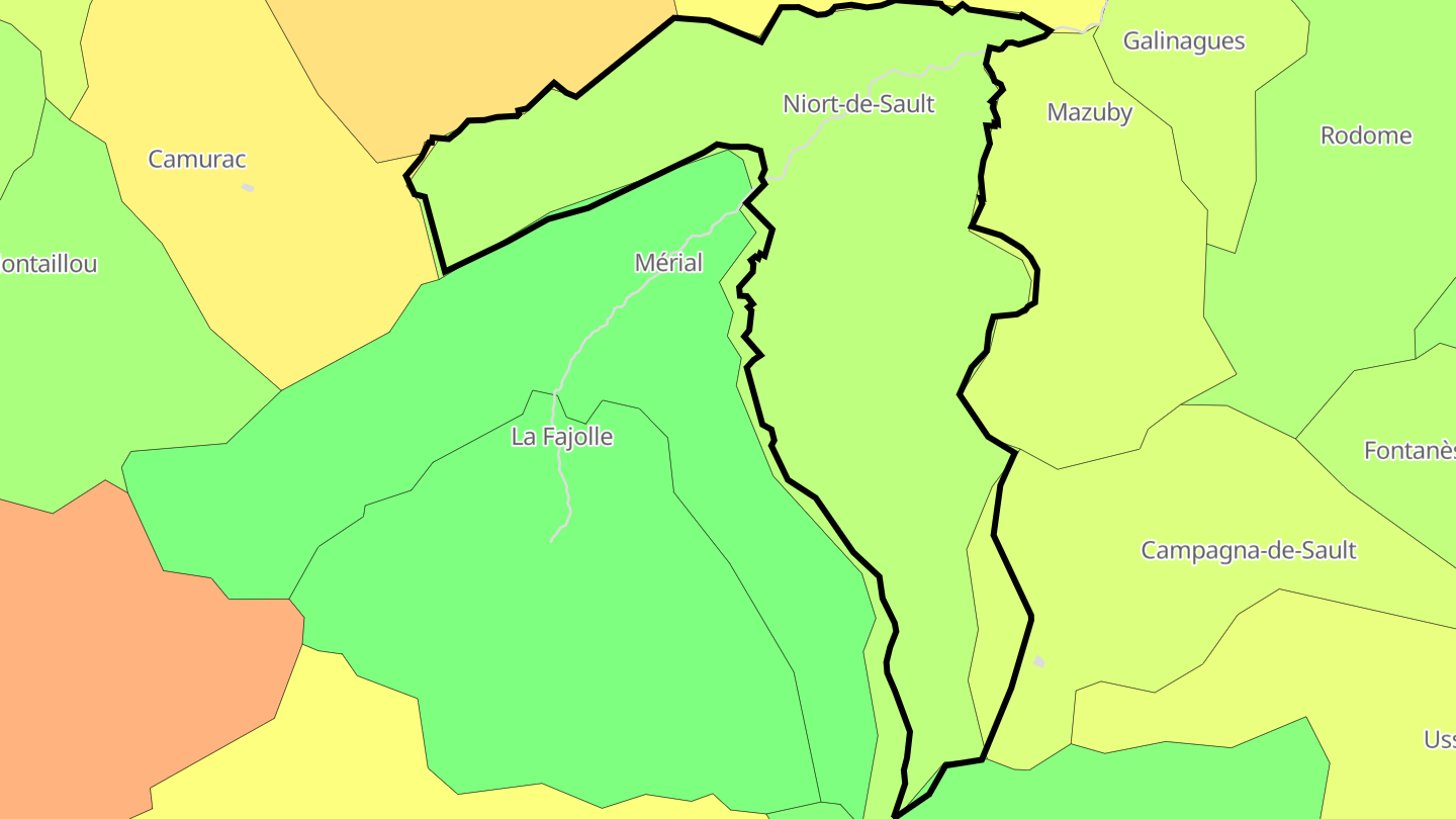 Carte des prix de l'immobilier Niort-de-Sault