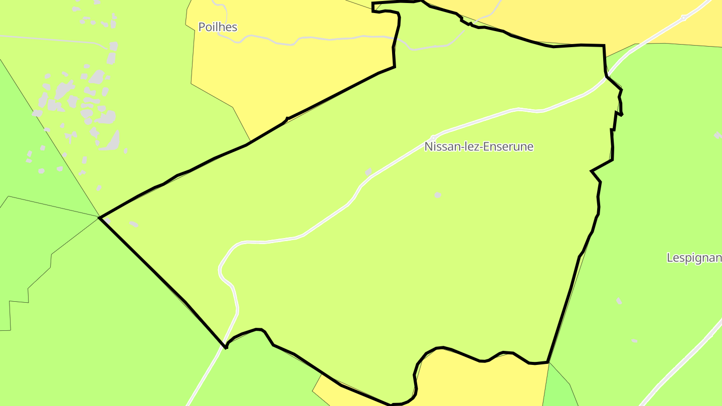 Carte des prix de l'immobilier Nissan-lez-Enserune