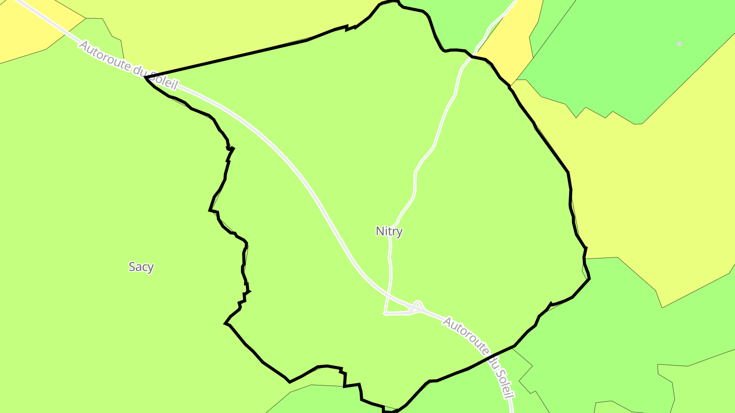 Carte des prix de l'immobilier Nitry