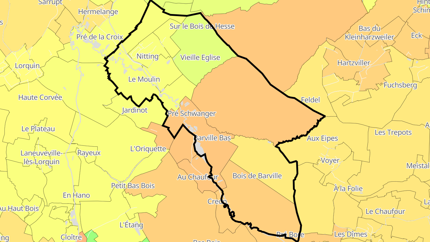 Carte des prix de l'immobilier Nitting
