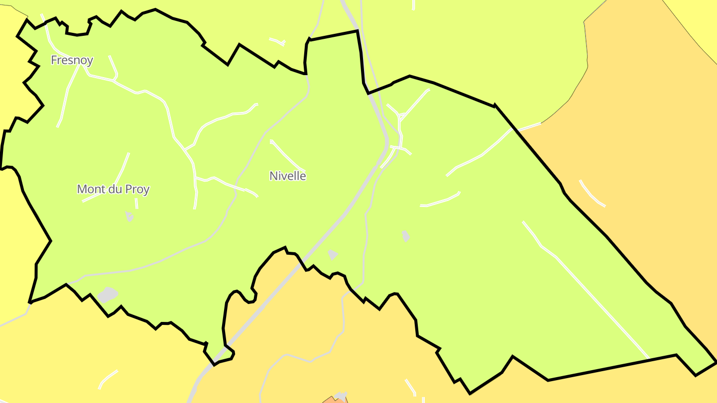 Carte des prix de l'immobilier Nivelle