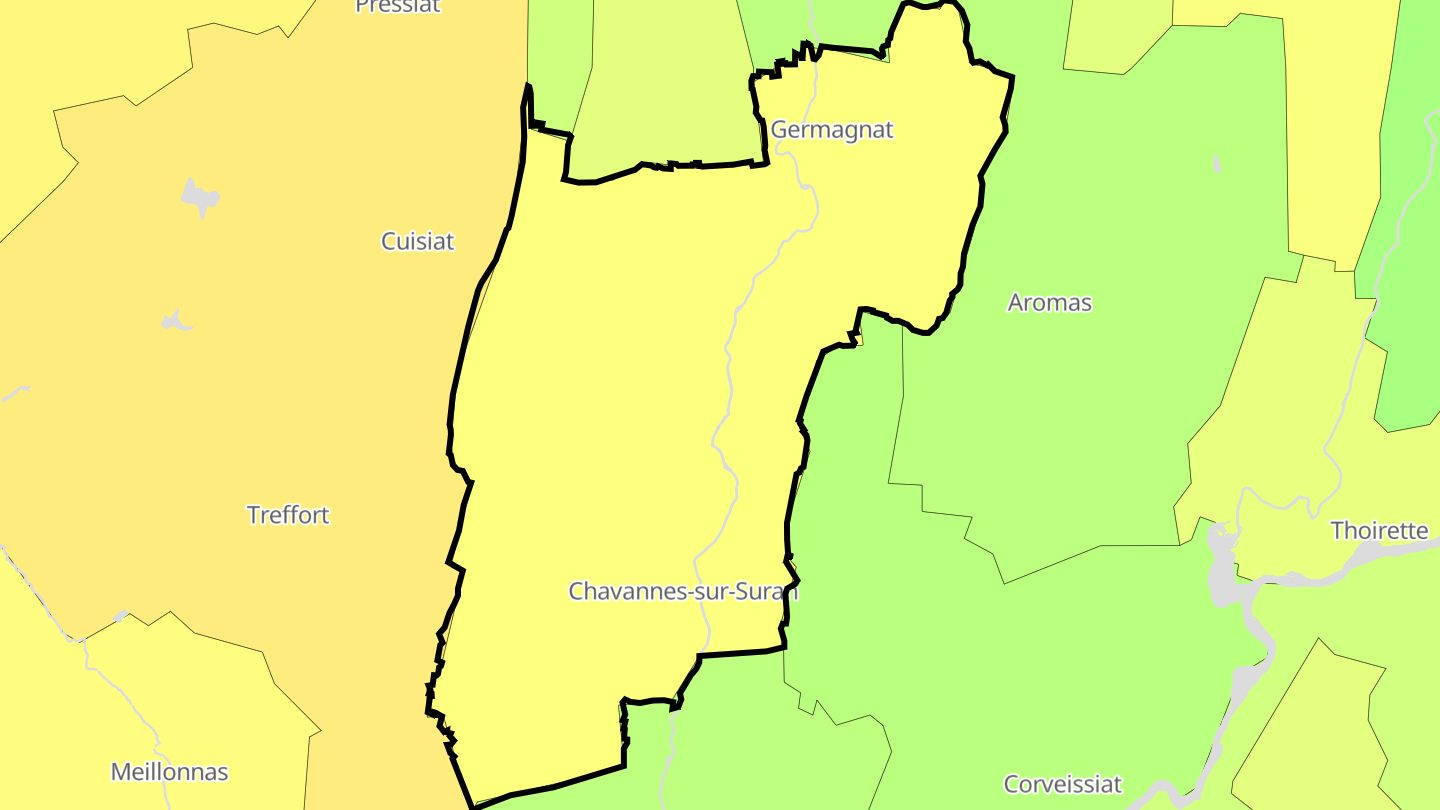Carte des prix de l'immobilier Nivigne et Suran