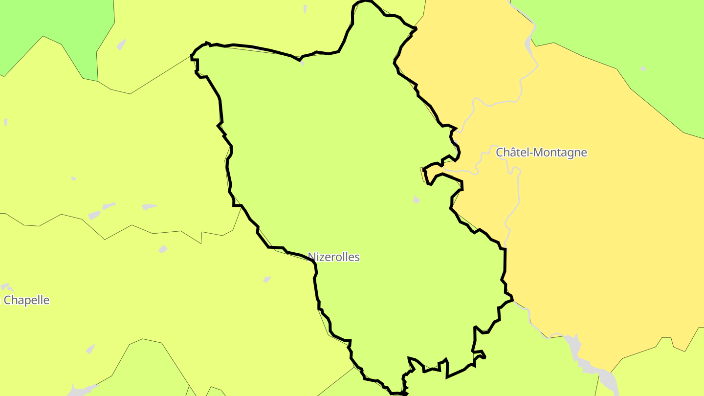 Carte des prix de l'immobilier Nizerolles