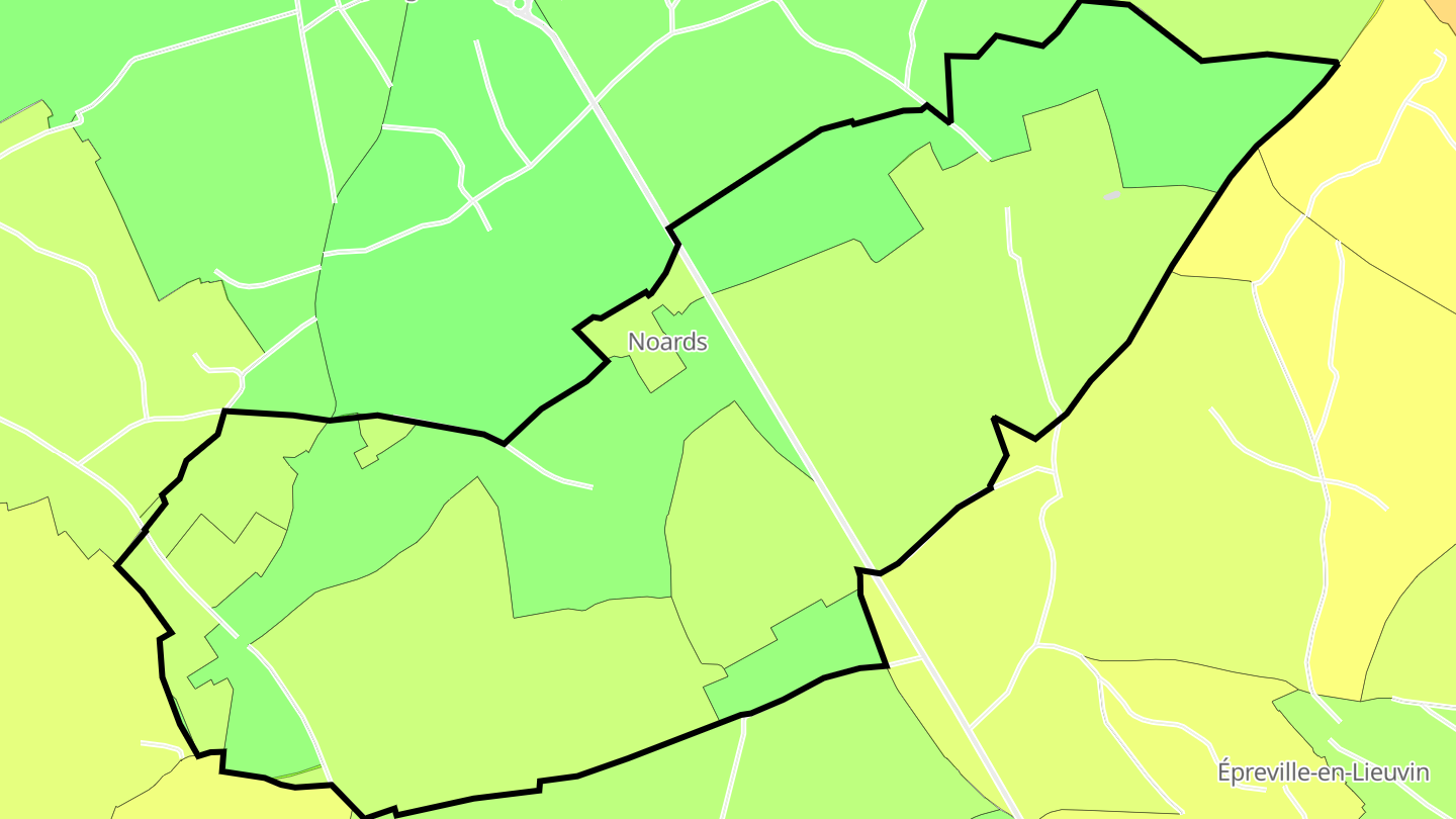 Carte des prix de l'immobilier Noards