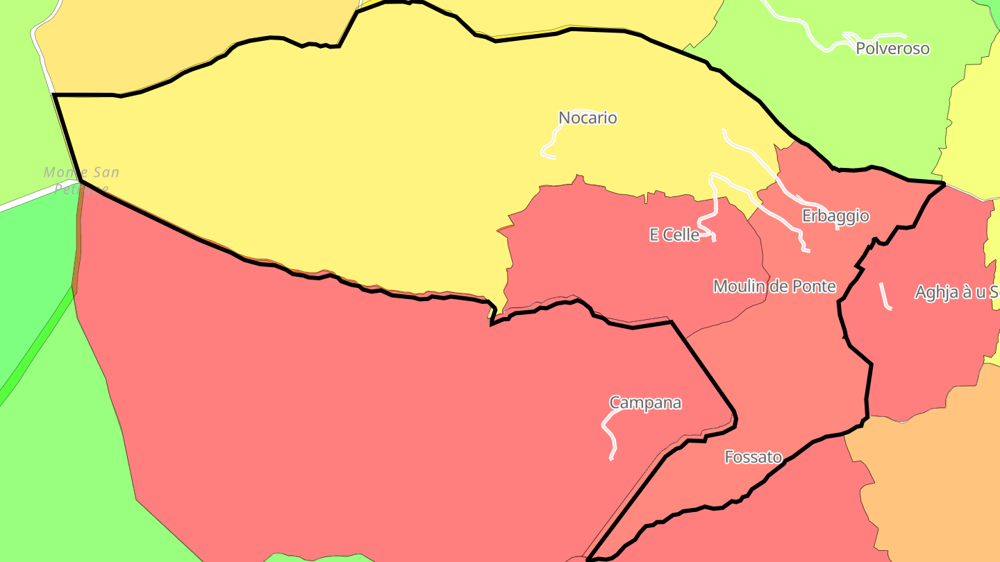 Carte des prix de l'immobilier Nocario