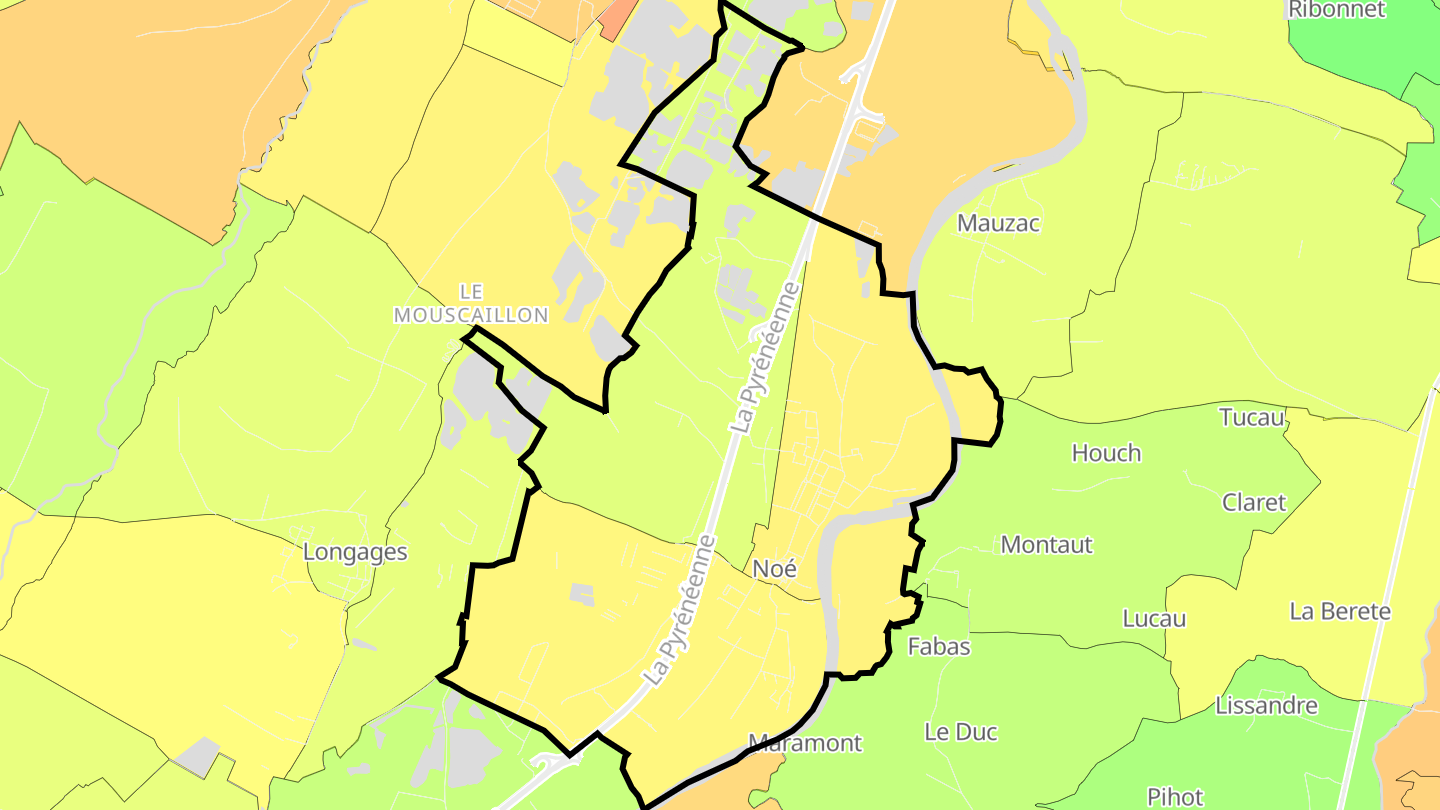 Carte des prix de l'immobilier Noé