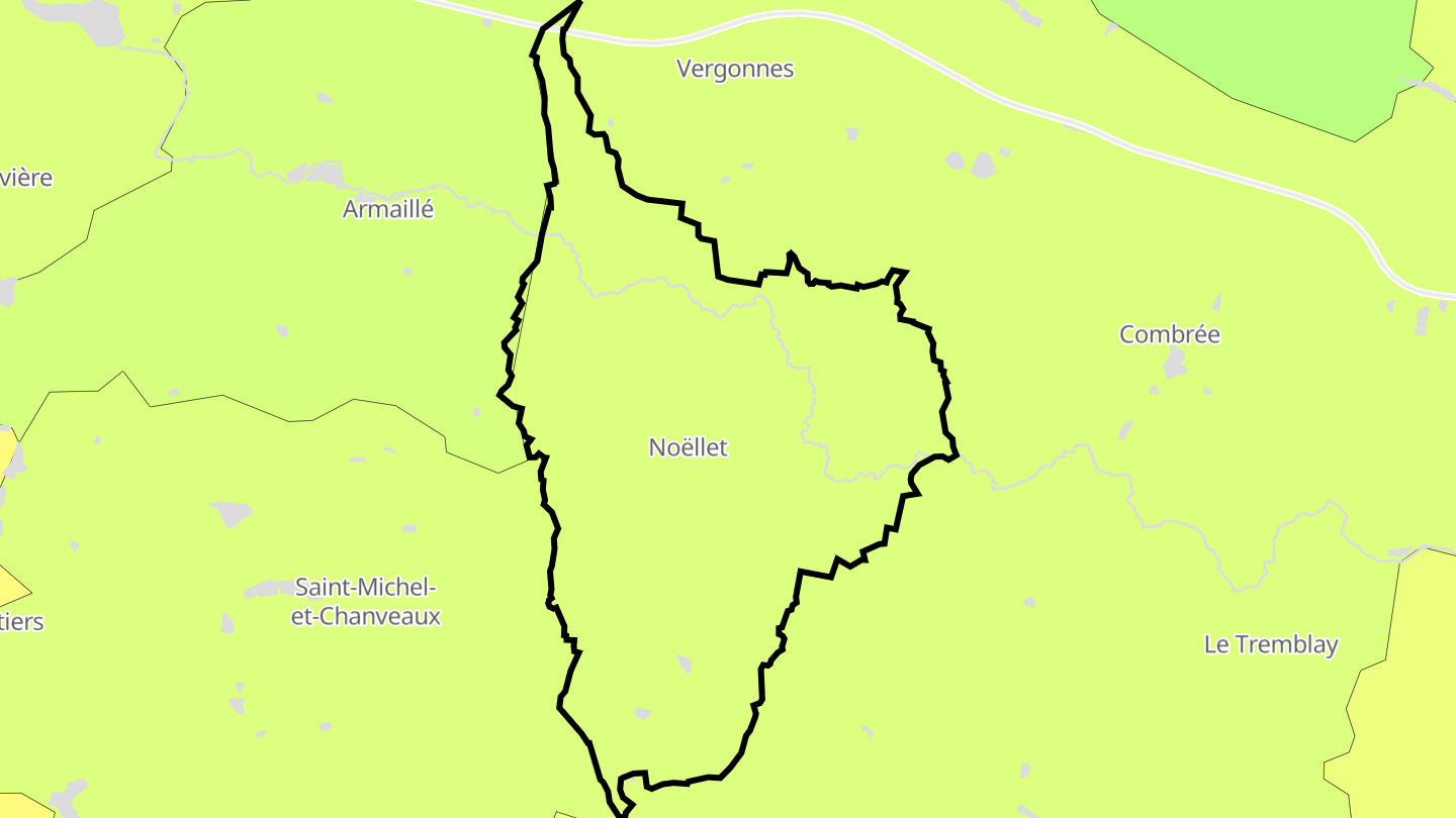 Carte des prix de l'immobilier Noëllet