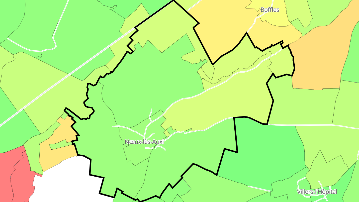 Carte des prix de l'immobilier Nœux-lès-Auxi