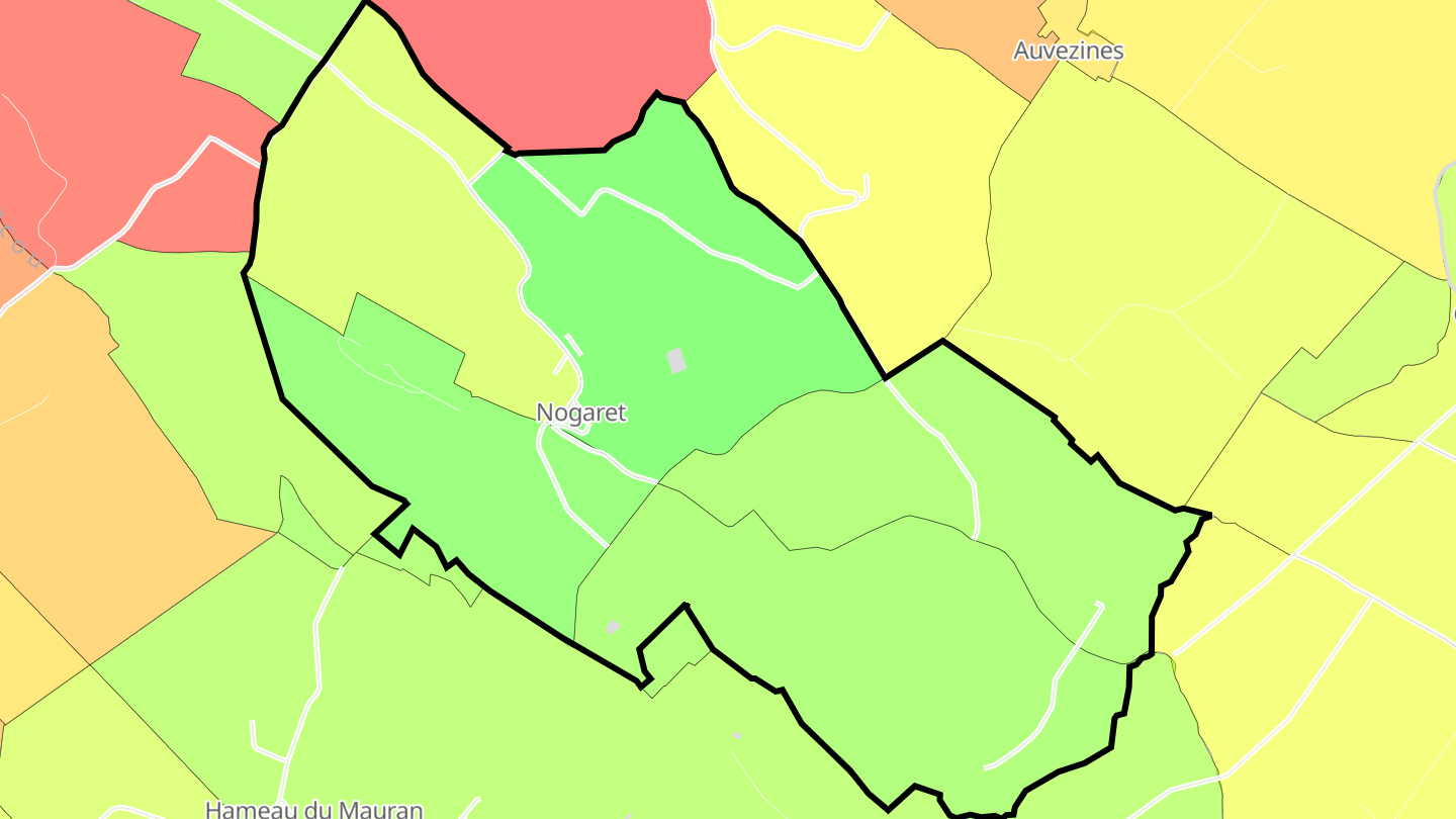 Carte des prix de l'immobilier Nogaret