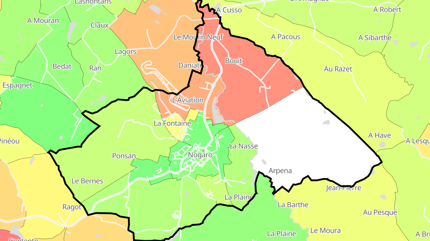 Carte des prix de l'immobilier Nogaro