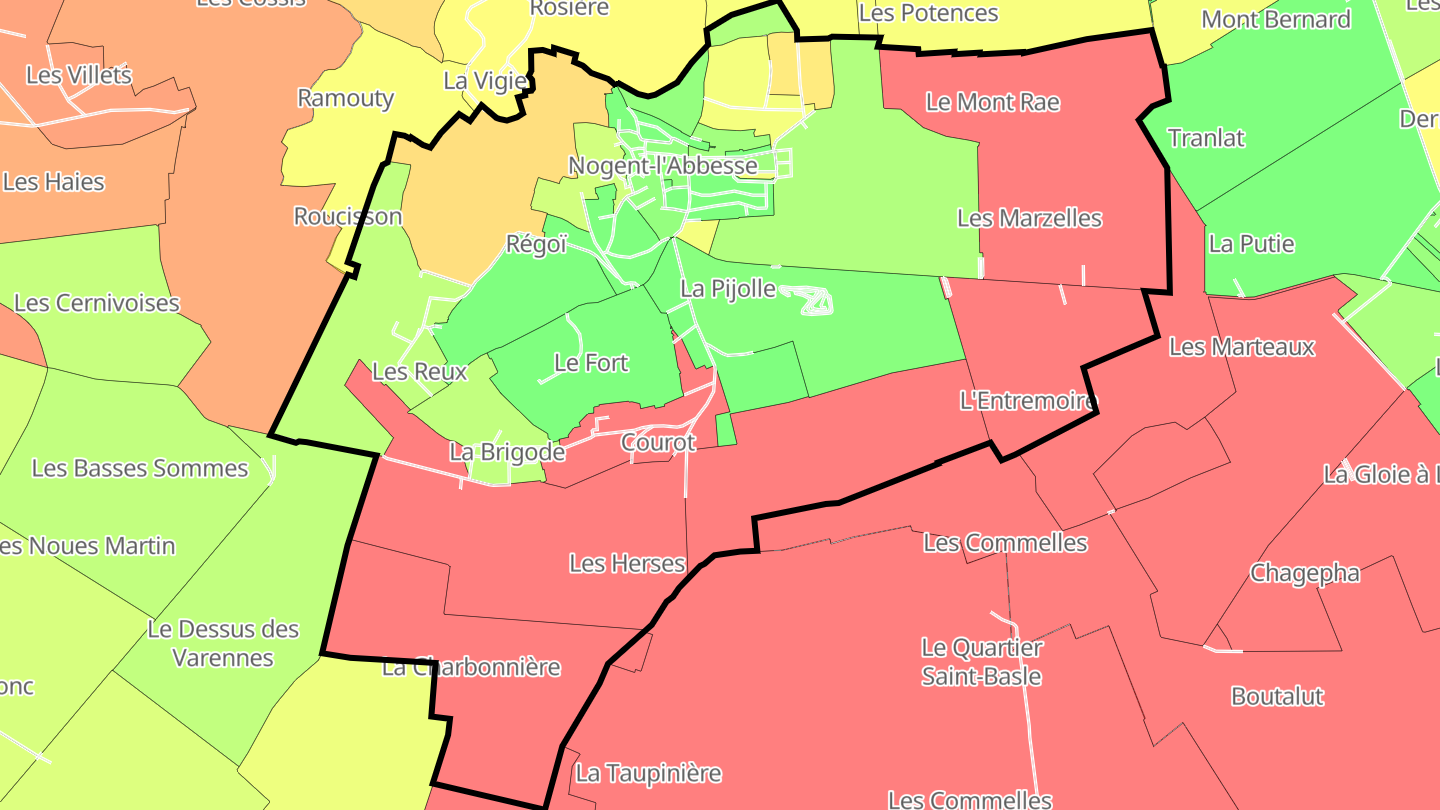 Carte des prix de l'immobilier Nogent-l'Abbesse