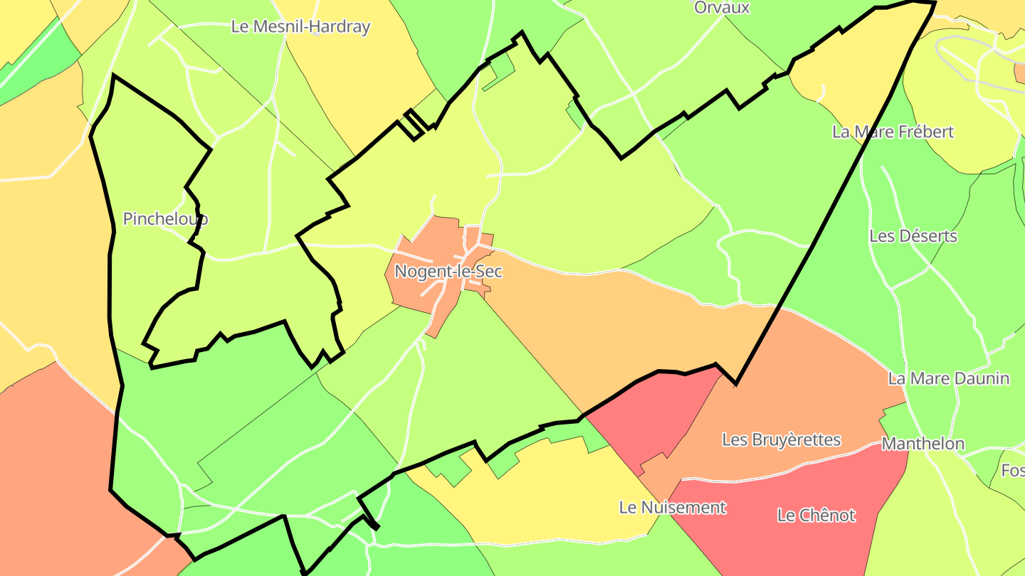 Carte des prix de l'immobilier Nogent-le-Sec