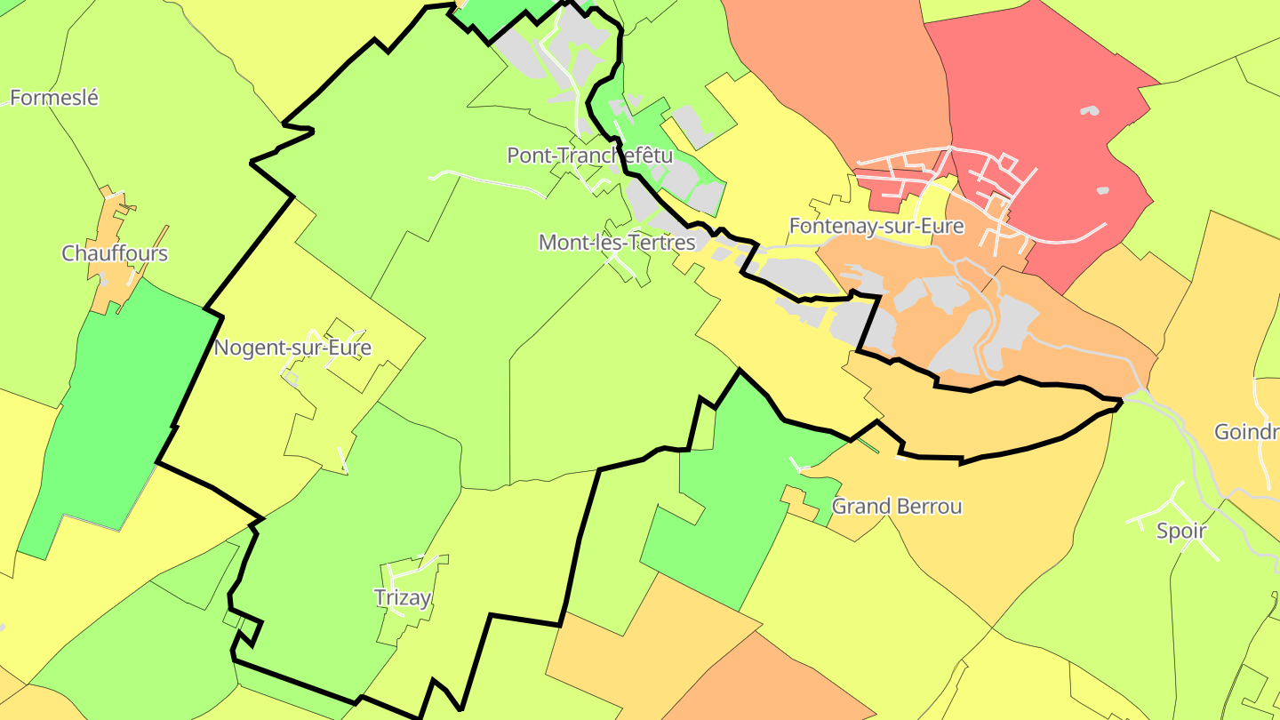 Carte des prix de l'immobilier Nogent-sur-Eure