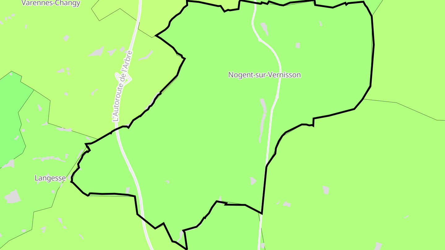 Carte des prix de l'immobilier Nogent-sur-Vernisson