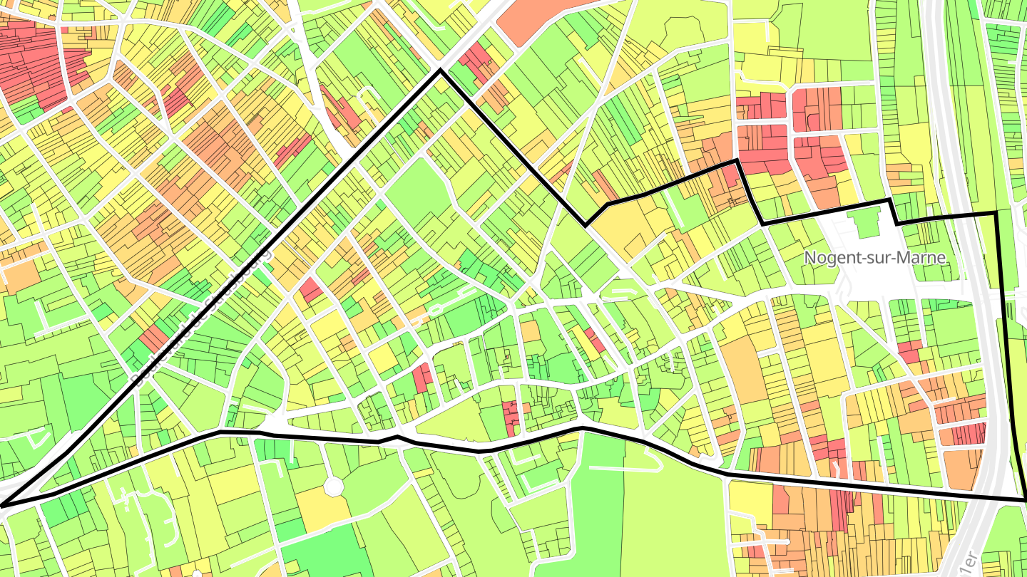 Carte des prix de l'immobilier Nogent Village