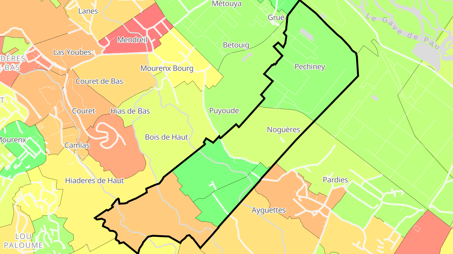 Carte des prix de l'immobilier Noguères
