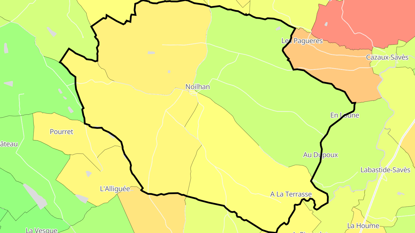 Carte des prix de l'immobilier Noilhan