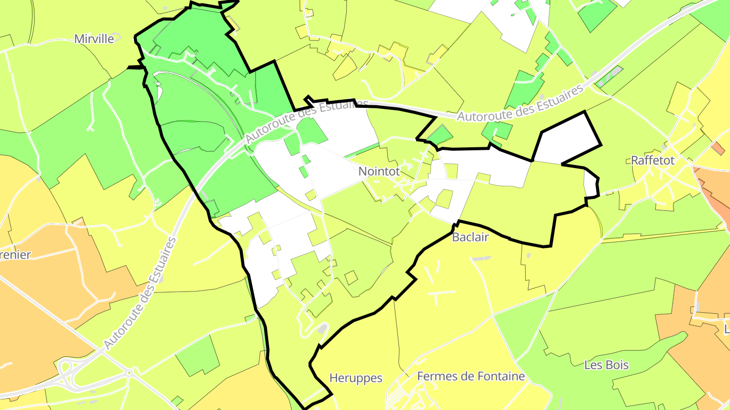 Carte des prix de l'immobilier Nointot