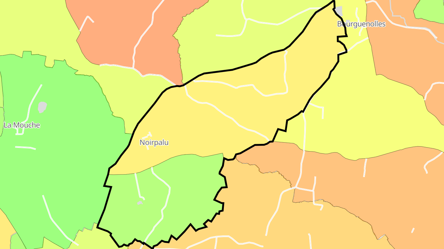 Carte des prix de l'immobilier Noirpalu