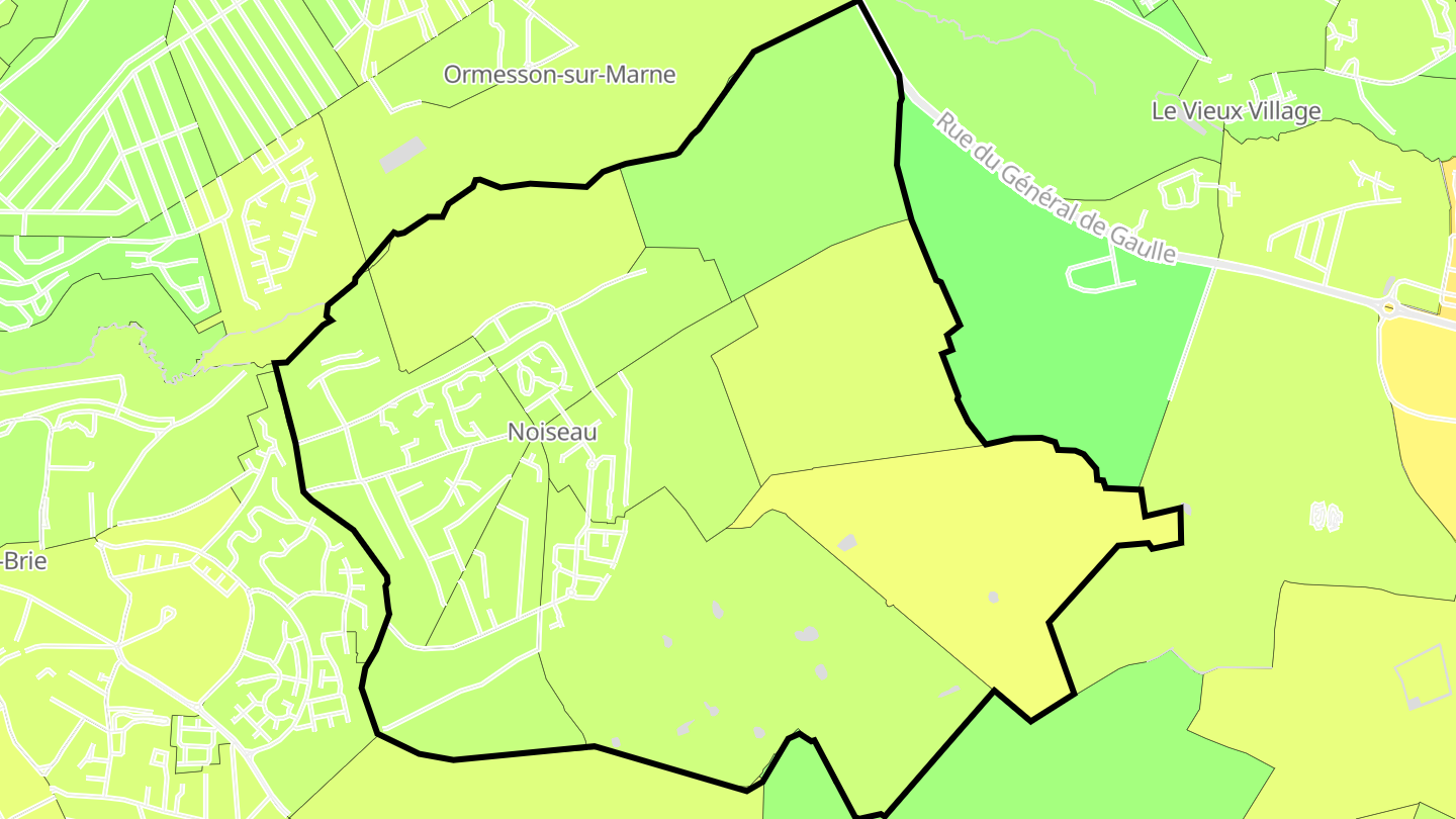 Carte des prix de l'immobilier Noiseau