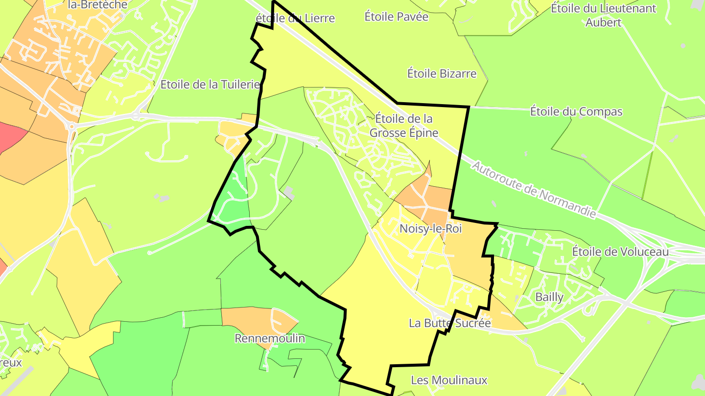 Carte des prix de l'immobilier Noisy-le-Roi
