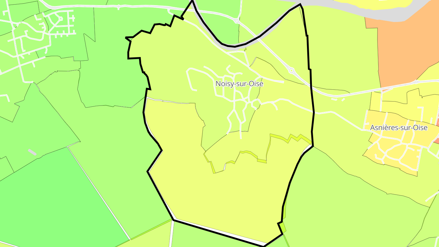 Carte des prix de l'immobilier Noisy-sur-Oise
